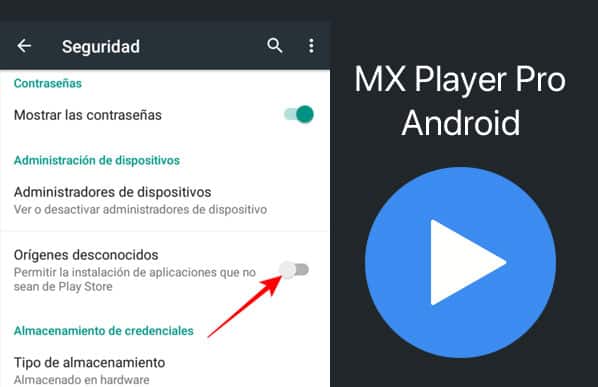 installa mx player pro Android