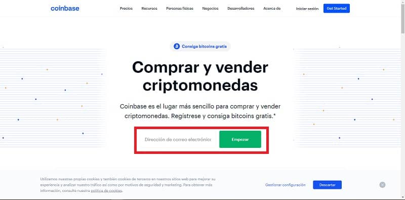 Register to Coinbase