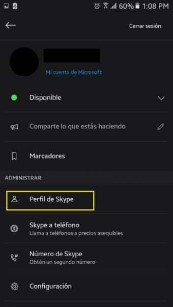 Cambiar nombre usuario Skype