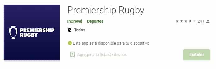 aplicaciones para ver rugby