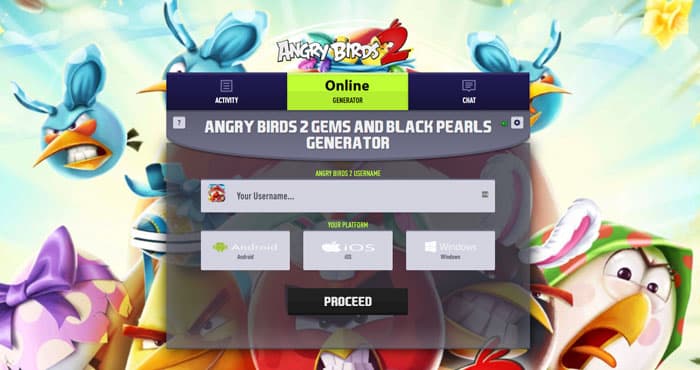 Angry Birds 2 generatore di gemme