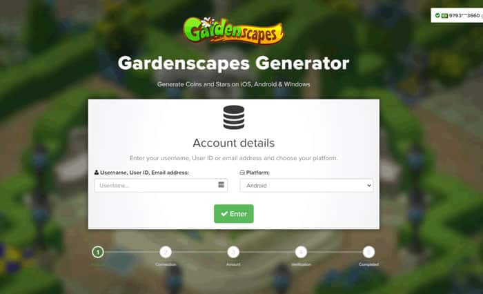Generator gwiazd gardenscapes