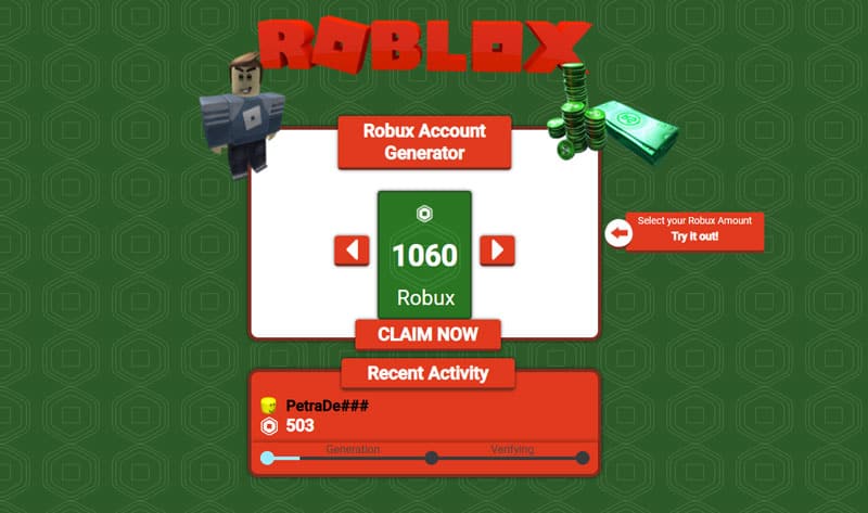 roblox account generator with robux