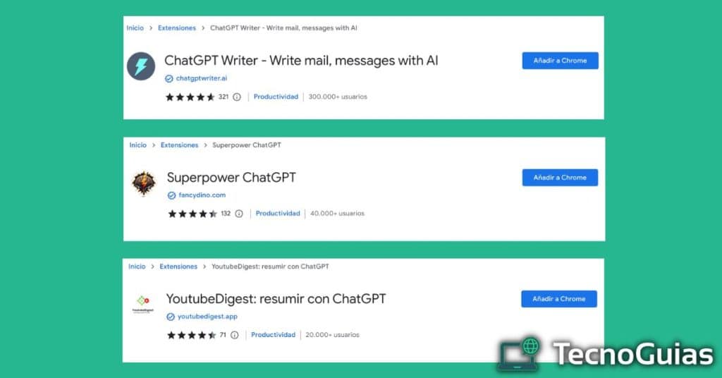 mejores extensiones de google de chat gpt