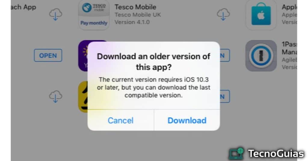 ladda ner gamla versioner av appar från appbutiken