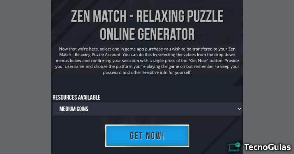 darmowy generator monet zen match