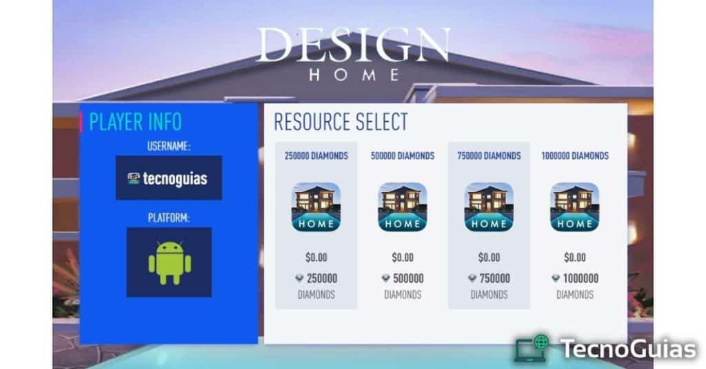 design home unlimited diamond generator