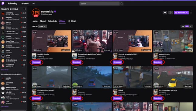 Download twitch clips